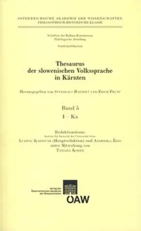 Hafner / Prunc |  Thesaurus der slowenischen Volkssprache in Kärnten, Band 5 | Buch |  Sack Fachmedien