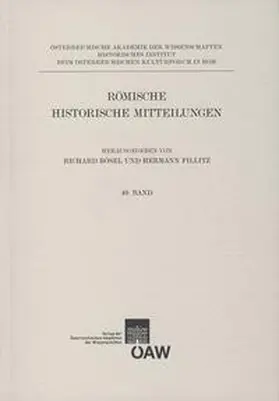 Bösel / Fillitz |  Römische Historische Mitteilungen Band 49/2007 | Buch |  Sack Fachmedien