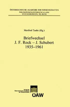 Taube |  Briefwechsel J.F. Rock - J. Schubert 1935 - 1961 | Buch |  Sack Fachmedien