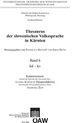 Hafner / Prunc |  Thesaurus der slowenischen Volkssprache in Kärnten, Band 6 | Buch |  Sack Fachmedien