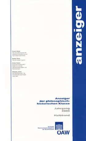  Anzeiger der philosophisch-historischen Klasse 144. Jahrgang 2009 2. Halbband | Buch |  Sack Fachmedien