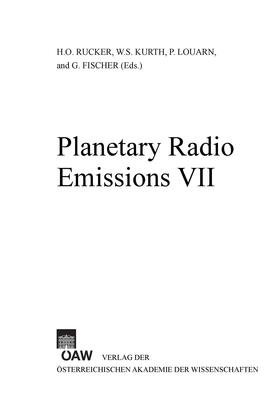 Rucker / Kurth / Louarn |  Planetary Radio Emissions VII | eBook | Sack Fachmedien
