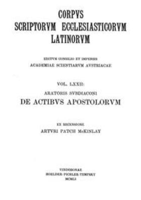 McKinlay |  Aratoris subdiaconi de actibus apostolorum | Buch |  Sack Fachmedien