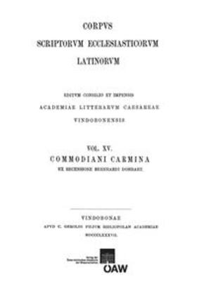 Dombart |  Commodiani carmina | Buch |  Sack Fachmedien