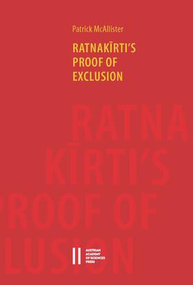 McAllister |  Ratnakirti's Proof of Exclusion | Buch |  Sack Fachmedien