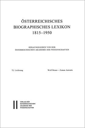 Wissenschaften |  Österreichisches Biographisches Lexikon 1815-1950 / Österreichisches Biographisches Lexikon 1815–1950 | Buch |  Sack Fachmedien