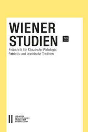 Smolak |  Wiener Studien – Zeitschrift für Klassische Philologie, Patristik und lateinische Tradition, Band 136/2023 | Buch |  Sack Fachmedien