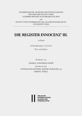  Die Register Innocenz’ III., 16. Band | Buch |  Sack Fachmedien