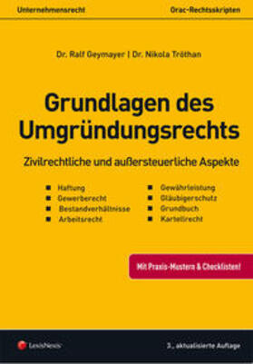 Geymayer / Tröthan |  Grundlagen des Umgründungsrechtes | Buch |  Sack Fachmedien