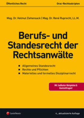Ziehensack / Ruprecht |  Berufs- und Standesrecht der Rechtsanwälte | Buch |  Sack Fachmedien