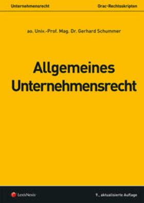 Schummer |  Allgemeines Unternehmensrecht | Buch |  Sack Fachmedien