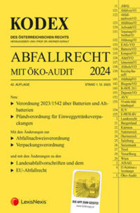 Doralt / Hochholdinger |  KODEX Abfallrecht und Öko-Audit 2024 - inkl. App | Buch |  Sack Fachmedien