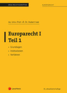 Isak |  Europarecht I – Teil 1 (Skriptum) | Buch |  Sack Fachmedien