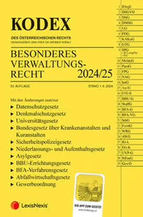 Doralt | KODEX Besonderes Verwaltungsrecht 2024/25 - inkl. App | Buch | 978-3-7007-8605-4 | sack.de