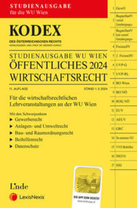 Doralt |  KODEX Öffentliches Wirtschaftsrecht 2024 - inkl. App | Buch |  Sack Fachmedien