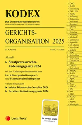  KODEX Gerichtsorganisation 2025 - inkl. App | Buch |  Sack Fachmedien