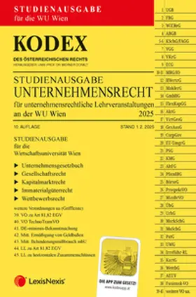 Doralt |  KODEX Unternehmensrecht für unternehmensrechtliche LVA (WU Wien) 2025 - inkl. App | Buch |  Sack Fachmedien