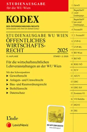 Doralt |  KODEX Öffentliches Wirtschaftsrecht 2025 - inkl. App | Buch |  Sack Fachmedien