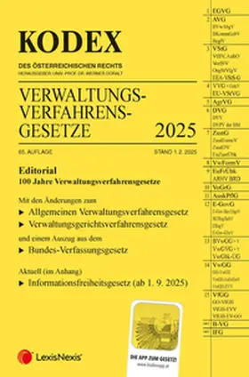 Doralt |  KODEX Verwaltungsverfahrensgesetze (AVG) 2025 - inkl. App | Buch |  Sack Fachmedien