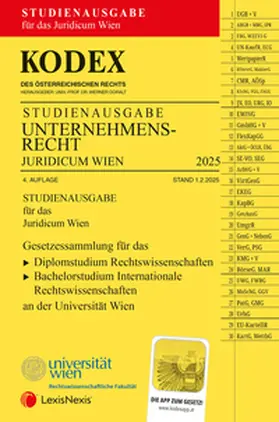 Doralt |  KODEX Unternehmensrecht Wien Juridicum 2025 - inkl. App | Buch |  Sack Fachmedien