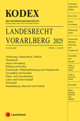 Doralt |  KODEX Landesrecht Vorarlberg 2025 | Buch |  Sack Fachmedien