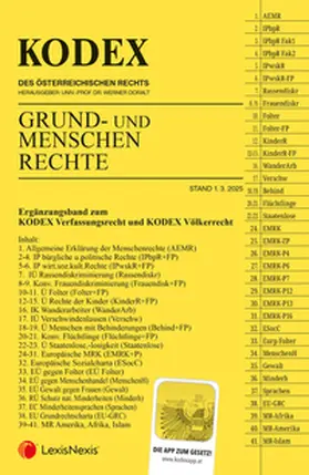 Doralt |  KODEX Grund- und Menschenrechte - inkl. App | Buch |  Sack Fachmedien