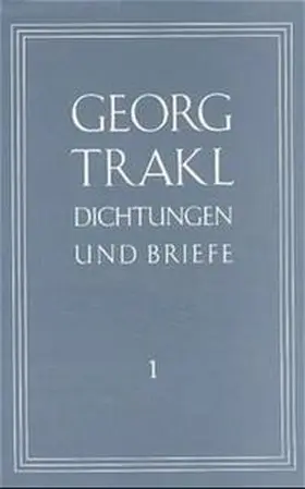 Trakl / Killy / Szklenar |  Dichtungen und Briefe | Buch |  Sack Fachmedien