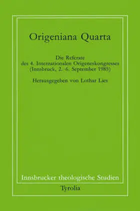 Lies / Coreth / Kern |  Origeniana Quarta | Buch |  Sack Fachmedien