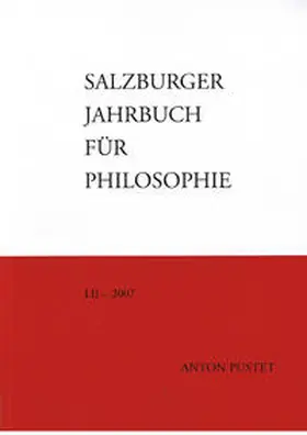 Bauer / Darge / Schmidinger |  Salzburger Jahrbuch für Philosophie | Buch |  Sack Fachmedien