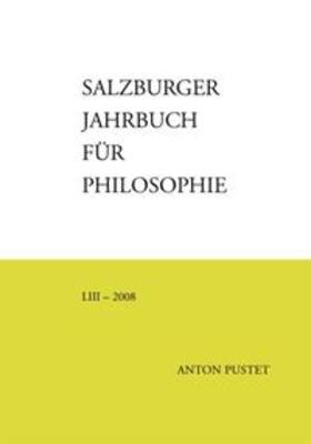 Bauer / Schmidinger / Sedmak |  Salzburger Jahrbuch für Philosophie | Buch |  Sack Fachmedien
