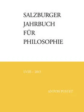 Bauer / Darge / Schmidinger |  Salzburger Jahrbuch für Philosophie | Buch |  Sack Fachmedien