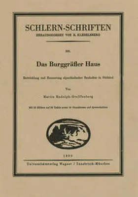 Rudolph-Greifenberg | Das Burggräfler Haus | Buch | 978-3-7030-0586-2 | sack.de