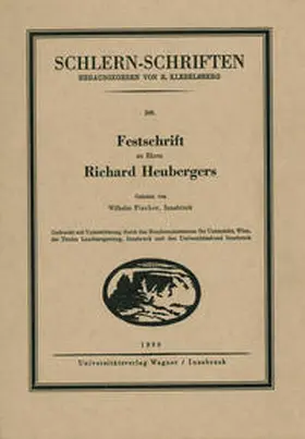 Fischer | Festschrift zu Ehren Richard Heubergers | Buch | 978-3-7030-0588-6 | sack.de