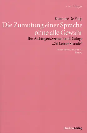 de Felip | Die Zumutung einer Sprache ohne alle Gewähr | Buch | 978-3-7065-4075-9 | sack.de