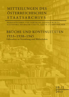 Enderle-Burcel / Neubauer-Czettl / Stumpf-Fischer |  Brüche und Kontinuitäten 1933–1938–1945 | Buch |  Sack Fachmedien