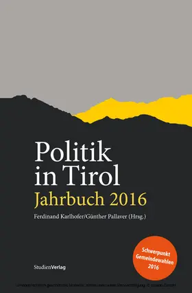 Karlhofer / Pallaver |  Politik in Tirol. Jahrbuch 2016 | eBook | Sack Fachmedien