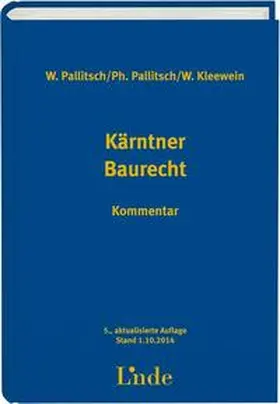 Pallitsch / Kleewein |  Kärntner Baurecht | Buch |  Sack Fachmedien