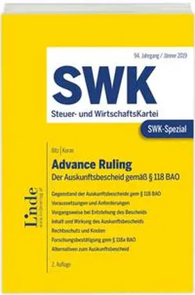 Ritz / Koran |  SWK-Spezial Advance Ruling | Buch |  Sack Fachmedien