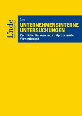 Dangl |  Unternehmensinterne Untersuchungen | Buch |  Sack Fachmedien