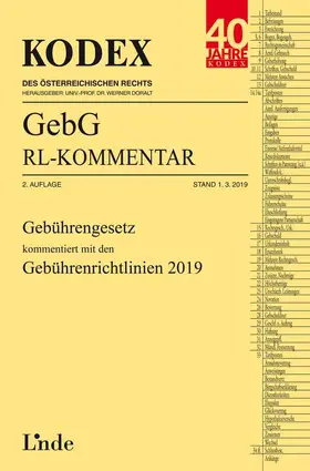 Fiala / Doralt |  KODEX GebG-Richtlinienkommentar | Buch |  Sack Fachmedien