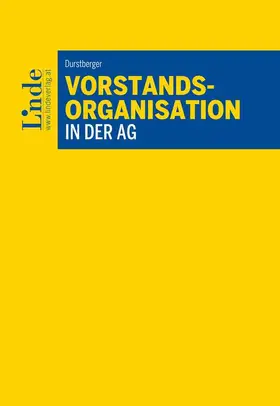 Durstberger |  Vorstandsorganisation in der AG | Buch |  Sack Fachmedien