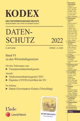 Pachinger / Doralt |  KODEX Datenschutz 2022 | Buch |  Sack Fachmedien