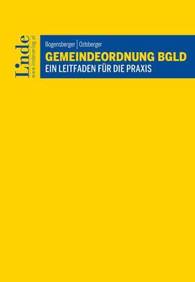 Bogensberger / Ozlsberger |  Gemeindeordnung Bgld | Buch |  Sack Fachmedien