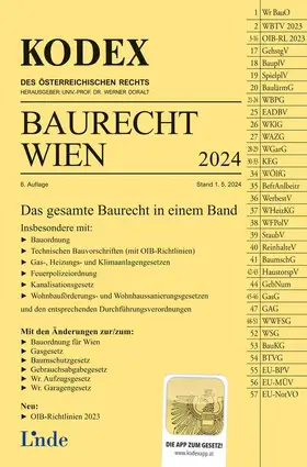 Fuchs / Doralt |  KODEX Baurecht Wien 2024 | Buch |  Sack Fachmedien