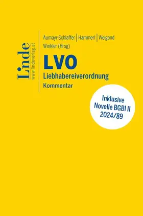 Kuder / Kovacs / Ambrosch |  LVO | Liebhabereiverordnung | Buch |  Sack Fachmedien