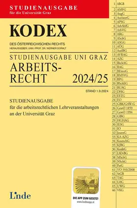 Doralt |  KODEX Studienausgabe Arbeitsrecht Graz 2024/25 | Buch |  Sack Fachmedien