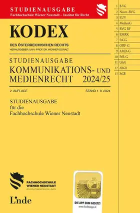 Doralt |  KODEX Studienausgabe Kommunikations- und Medienrecht 2024/25 | Buch |  Sack Fachmedien