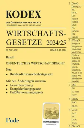 Konetzky / Doralt |  KODEX Wirtschaftsgesetze Band I 2024/25 | Buch |  Sack Fachmedien