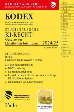 Doralt |  KODEX Studienausgabe KI-Recht 2024/25 | Buch |  Sack Fachmedien