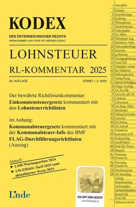 Seebacher / Doralt |  KODEX Lohnsteuer Richtlinien-Kommentar 2025 | Buch |  Sack Fachmedien